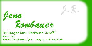 jeno rombauer business card